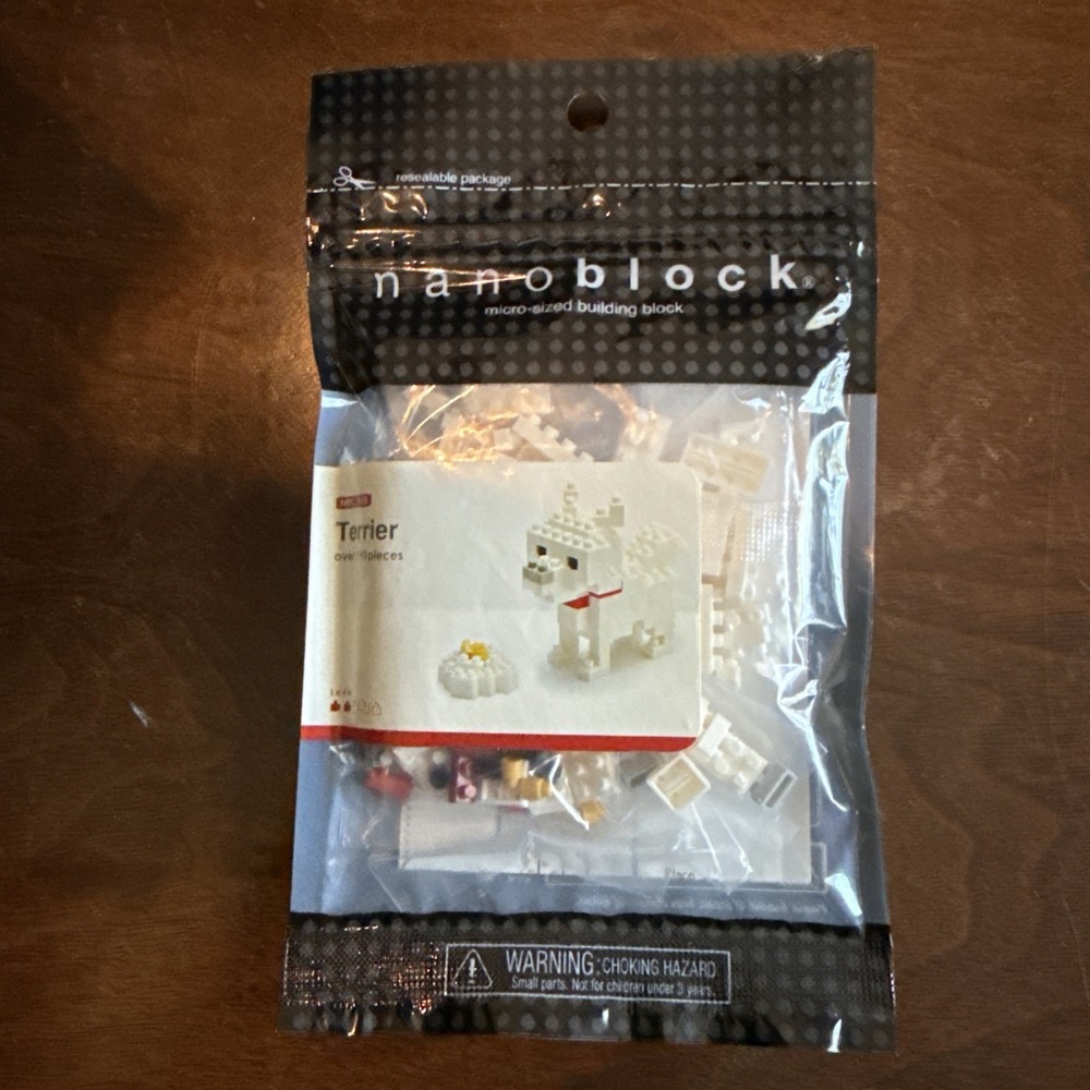 Nanoblock TERRIER 58104 NBC_005 White Dog micro sized building blocks 110 pcs*